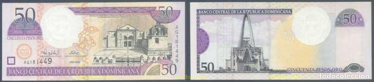 Billetes extranjeros: 6953 DOMINICANA 2000 DOMINICANA 50 PESOS ORO 2000