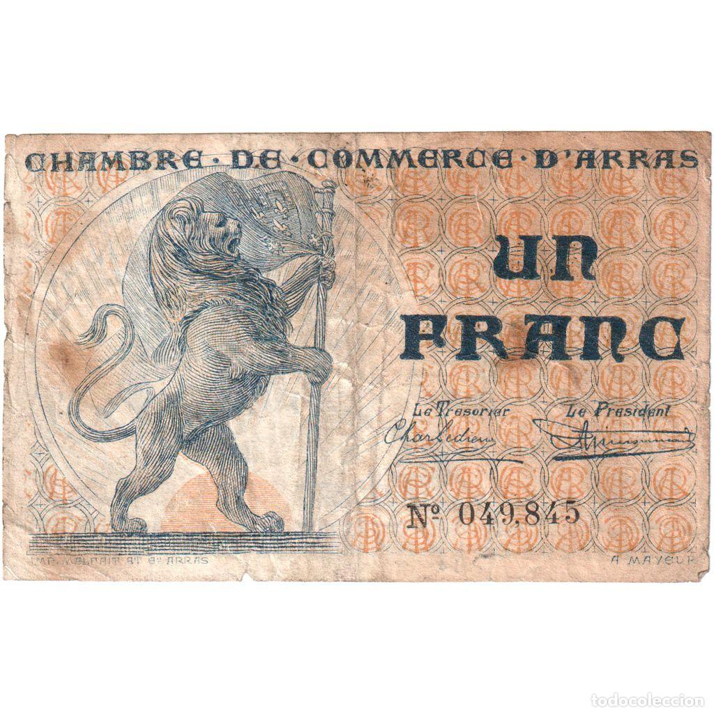 Billetes extranjeros: [#1515230] Francia, 1 Franc, 049 845, Arras, RC, Pirot:13-5