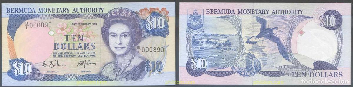 Billetes extranjeros: 6972 BERMUDAS 1989 BERMUDA 10 DOLLARS 1989