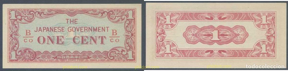 Billetes extranjeros: 7101 BIRMANIA 1940 BURMA JAPANESE INVASION 1 CENT 1940