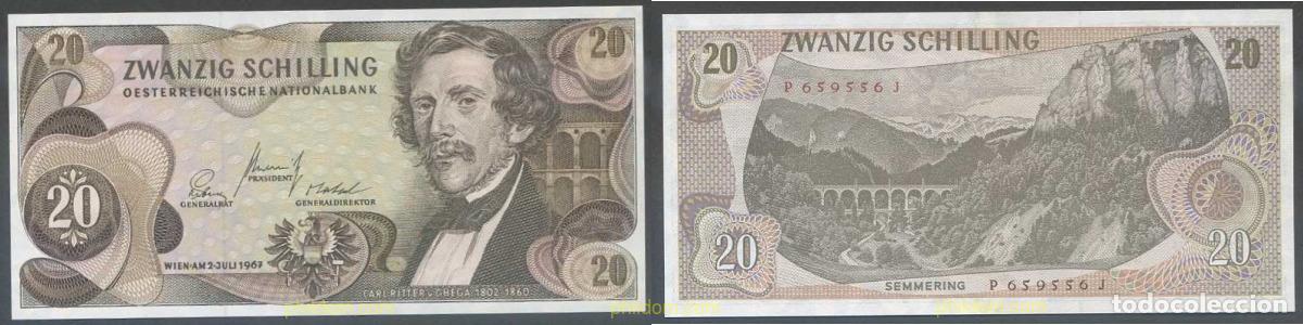 Billetes extranjeros: 7755 AUSTRIA 1967 AUSTRIA 20 SCHILLING 1967