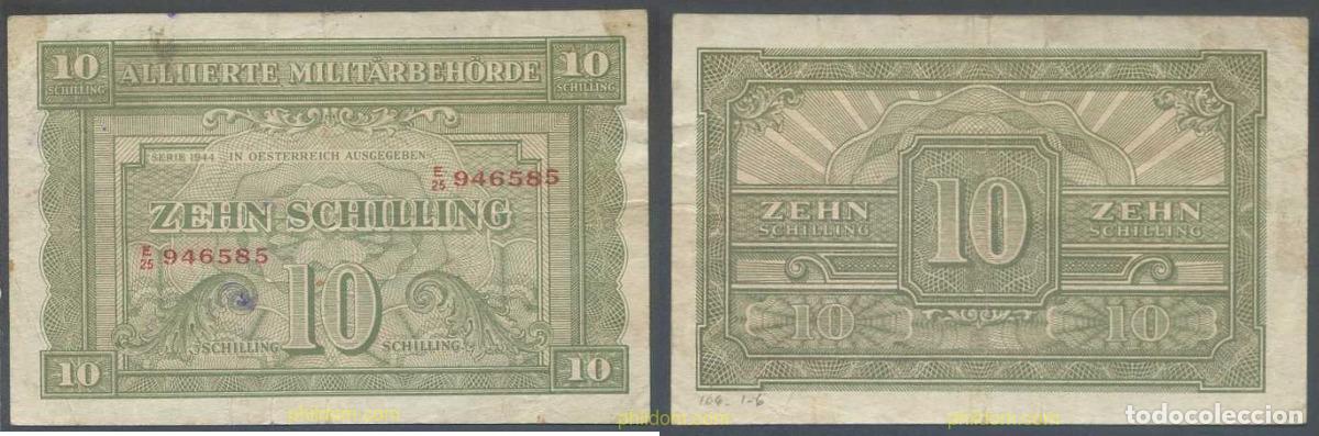 Billetes extranjeros: 7771 AUSTRIA 1944 &Ouml;STERREICH AUSTRIA 10 SCHILLING 1944 ALLIERTE MILIT&Auml;RBEH&Ouml;RDE