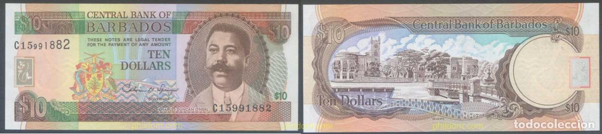 Banconote internazionali: 7909 BARBADOS 1995 BARBADOS 10 DOLLARS 1995