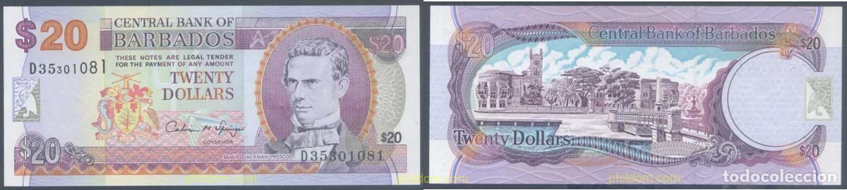 Banconote internazionali: 7910 BARBADOS 1997 BARBADOS 20 DOLLARS 1997