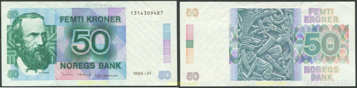 Billetes extranjeros: 8069 NORUEGA 1995 NORWAY 50 KRONER 1995