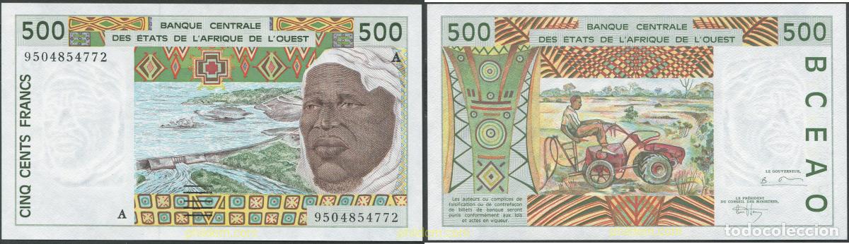 Billetes extranjeros: 8090 COSTA DE MARFIL 1995 COTE D'IVOIRE WEST AFRICAN STATES 500 FRANCS 1995 A IVORY COAST SIGNATURE