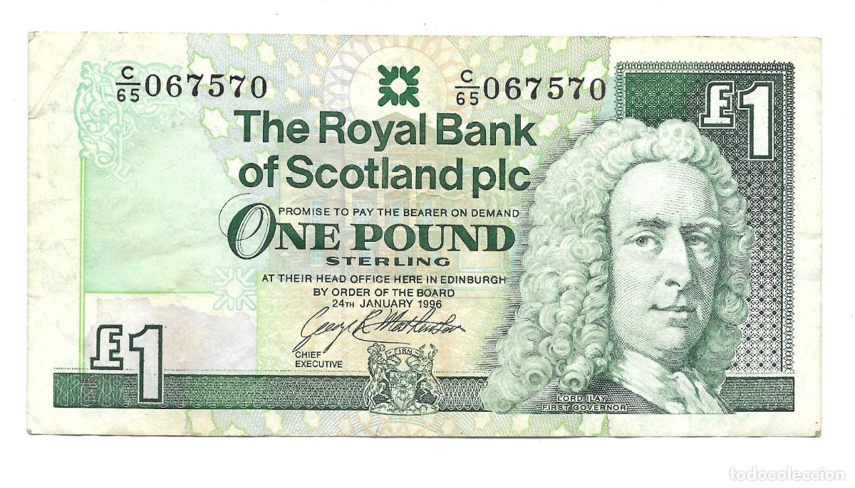 Billetes extranjeros: BILLETE 1 LIBRA ESCOCIA 1996 VF