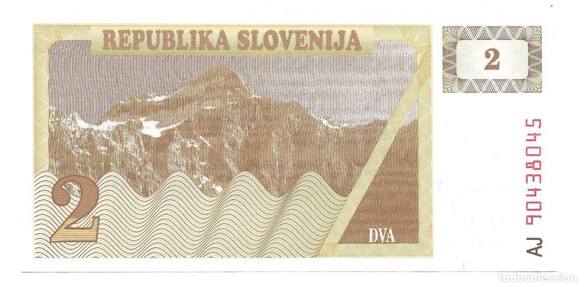 Billetes extranjeros: BILLETE 2 TOLARA ESLOVENIA 1990 UNC