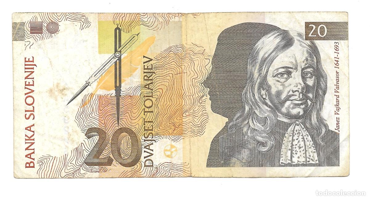 Billetes extranjeros: BILLETE 20 TOLARA ESLOVENIA 1992 VF