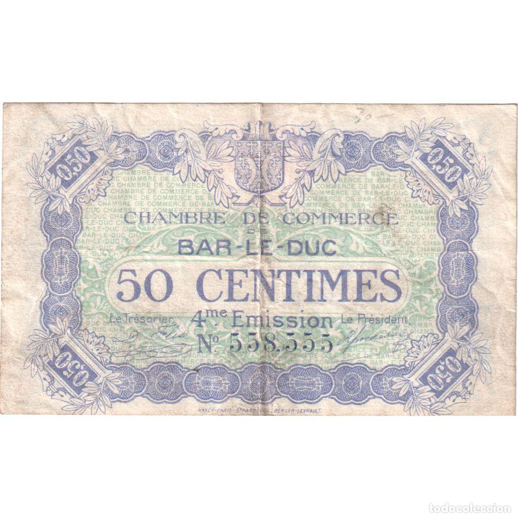 Billetes extranjeros: [#1515227] Francia, 50 Centimes, 558555, Bar Le Duc, RC+, Pirot:19-13