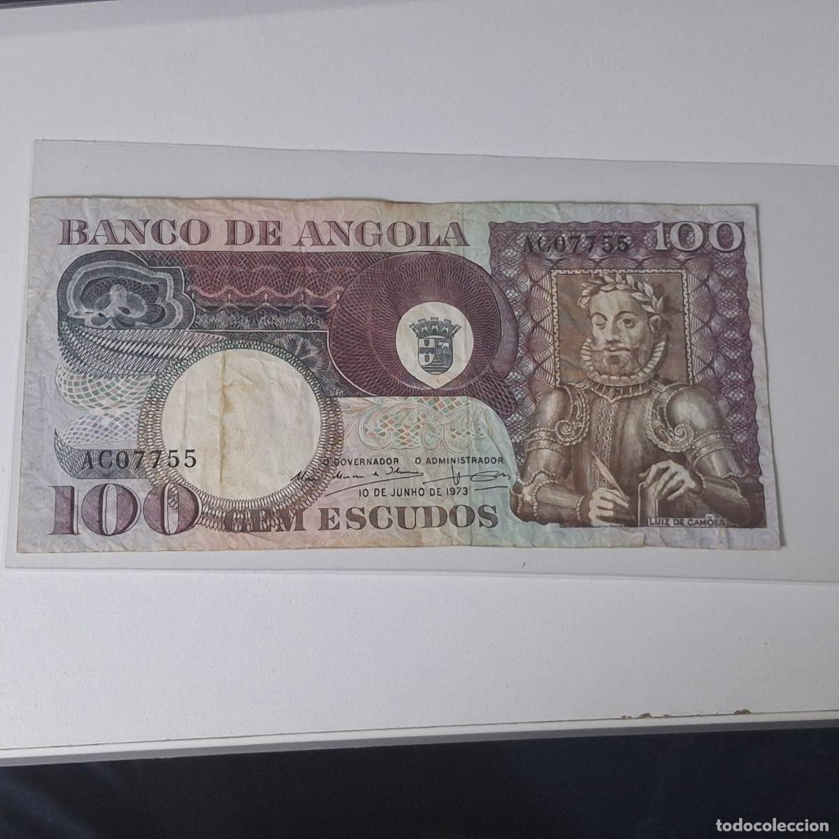 Billetes extranjeros: BILLETE DE ANGOLA PORTUGUESA 100 ESCUDOS 1973 AC07755 - LUIS VAZ DE CAMOES