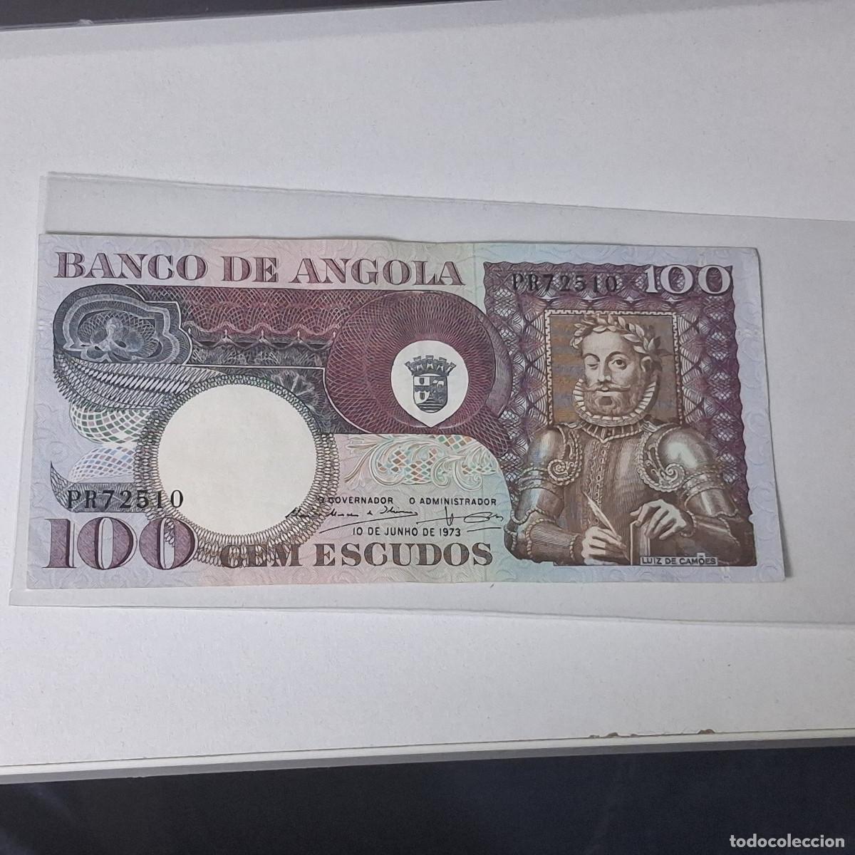 Billetes extranjeros: BILLETE DE ANGOLA PORTUGUESA 100 ESCUDOS 1973 PR72510 - LUIS VAZ DE CAMOES