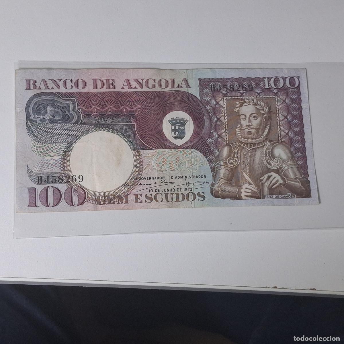Billetes extranjeros: BILLETE DE ANGOLA PORTUGUESA 100 ESCUDOS 1973 HJ58269 - LUIS VAZ DE CAMOES