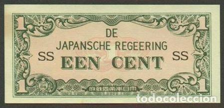Billetes extranjeros: INDIAS ORIENTALES HOLANDESAS Ocupacion japonesa II G.M. 1 cent (1942). Pick 119a. S/C. Letras SS.