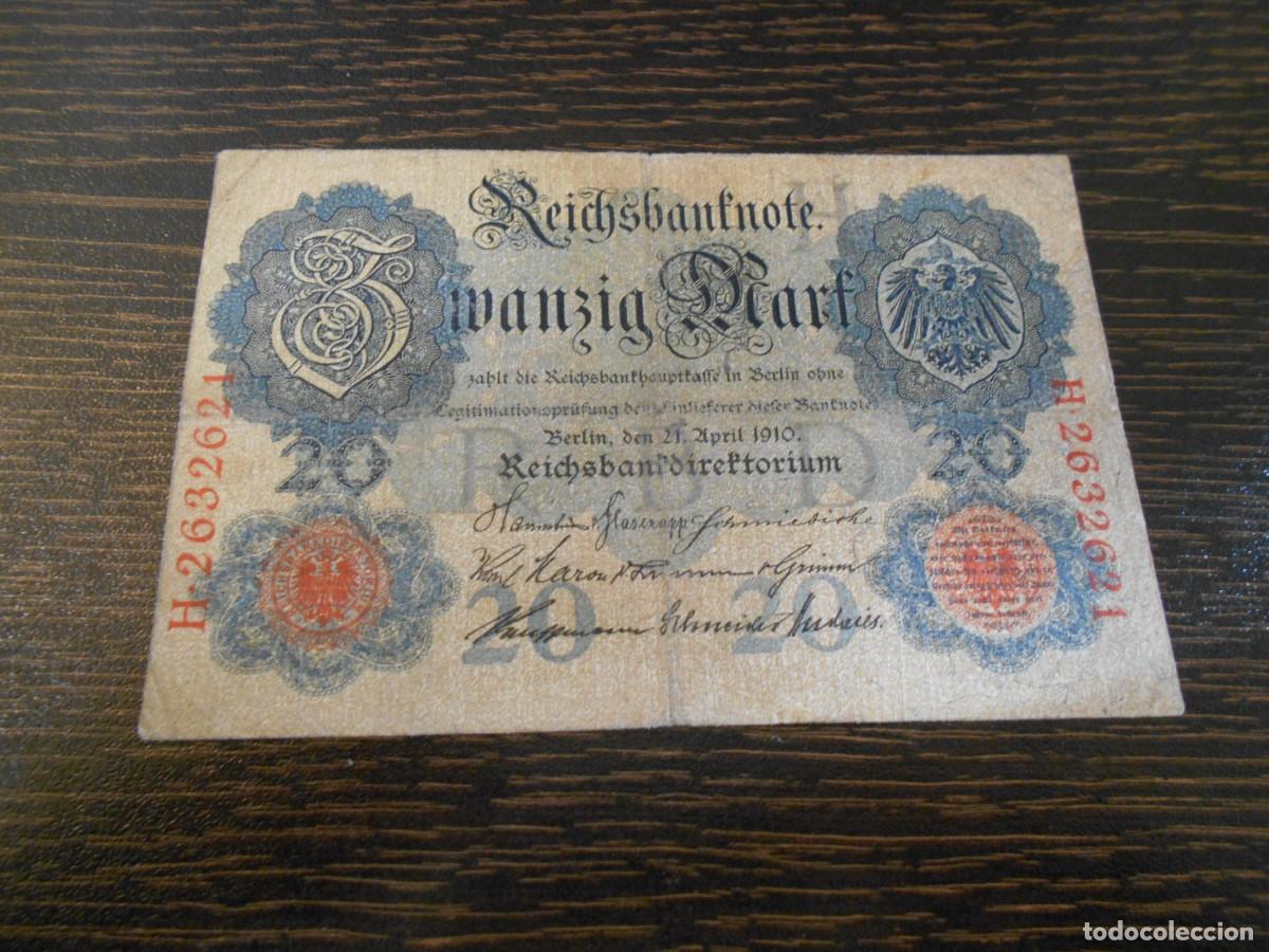 Billetes extranjeros: ALEMANIA-BILLETE-PICK 40b-20 MARCOS-1910-BC