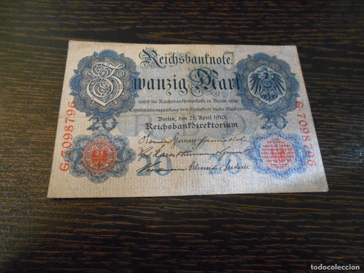 Billetes extranjeros: ALEMANIA-BILLETE-PICK 40b-20 MARCOS-1910-BC