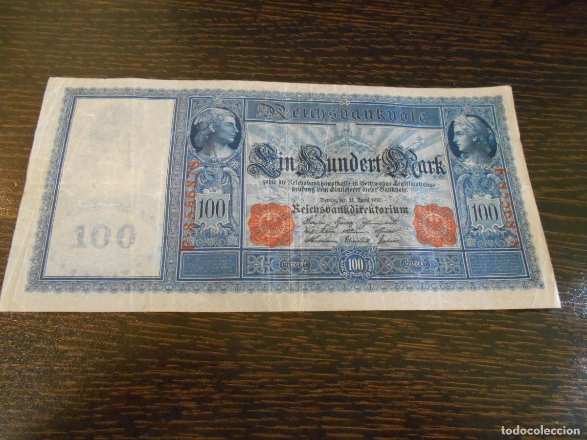 Billetes extranjeros: ALEMANIA-BILLETE GRANDE Y ANTIGUO-PICK 42-100 MARCOS-1910-BC