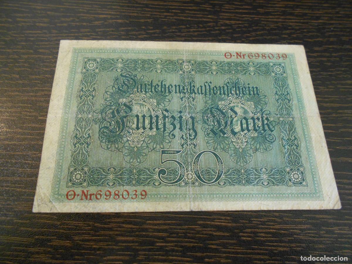 Billetes extranjeros: ALEMANIA-BILLETE ANTIGUO-PICK 49a-50 MARCOS-1914-6 D&Iacute;GITOS-BC