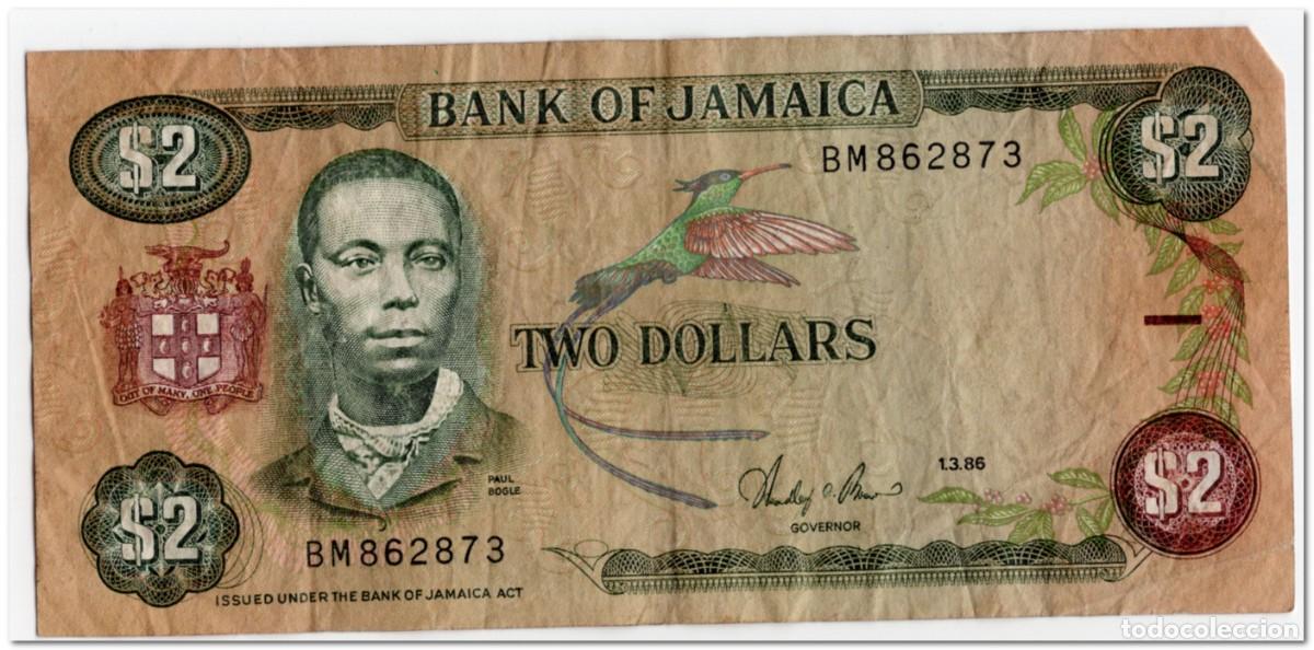 Billetes extranjeros: JAMAICA,2 DOLLARS,1986,P.69b,FINE