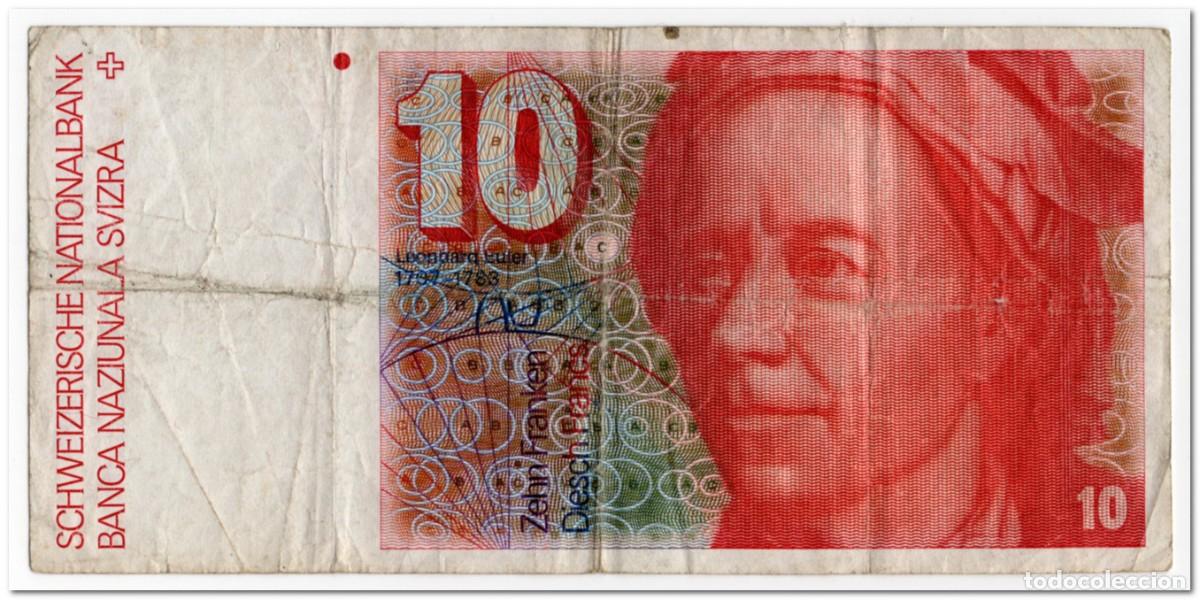 Billetes extranjeros: SWITZERLAND,10 FRANKEN,1979,P.53a,FINE