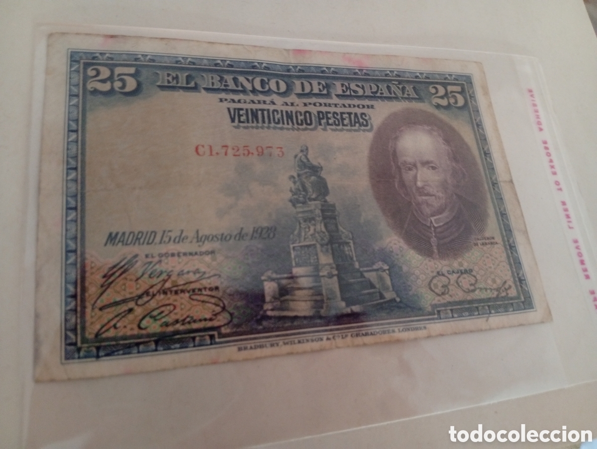 Billetes extranjeros: Billete espa&ntilde;ol 15/08/1939 Cl.725.973