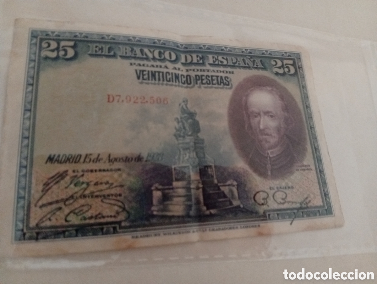 Billets internationaux: Billete espa&ntilde;ol buen estado