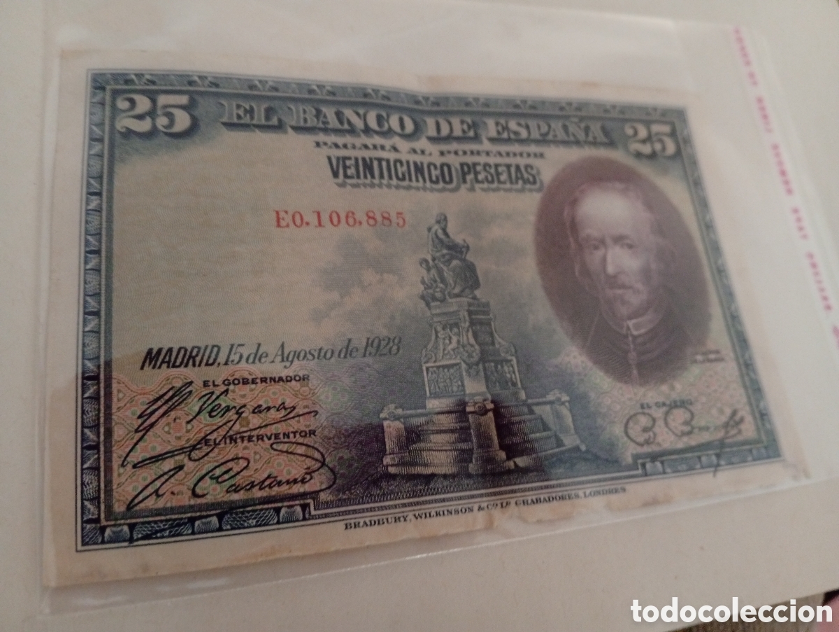 Billets internationaux: Billete espa&ntilde;ol buen estado