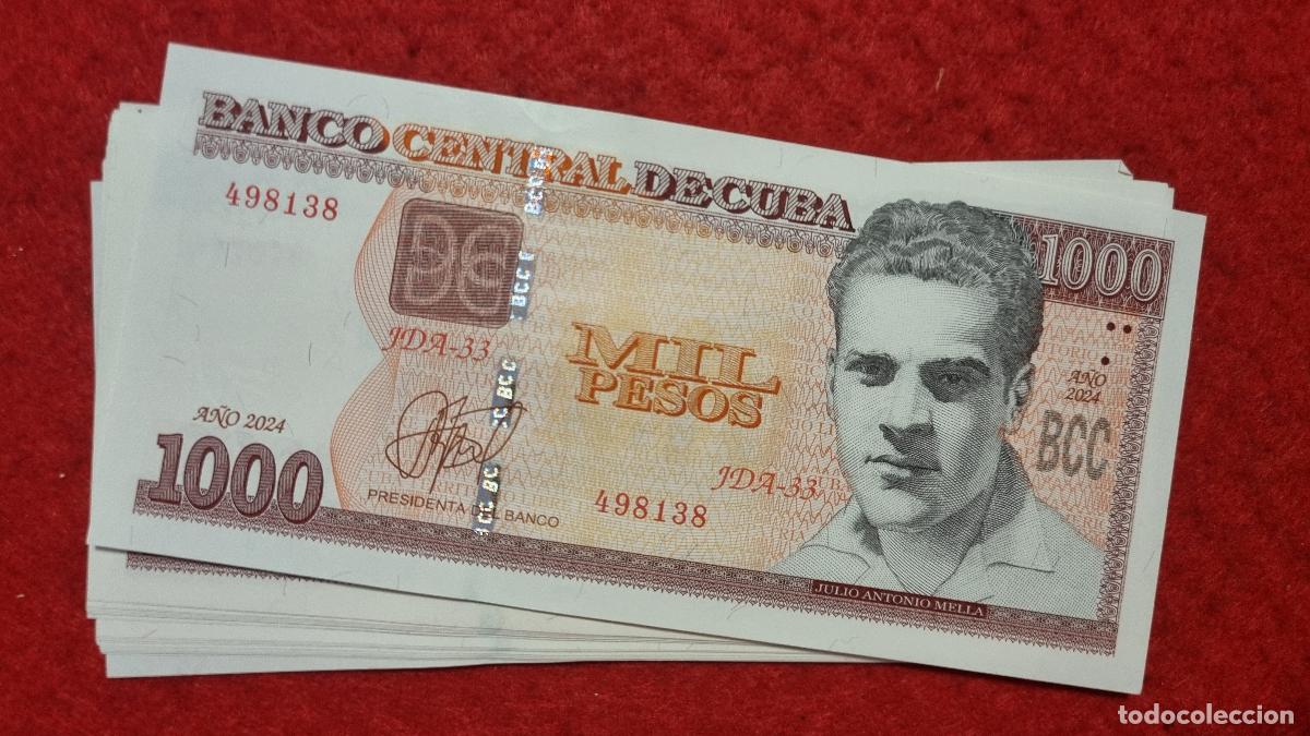 Billetes extranjeros: BILLETE CUBA 1000 PESOS 2024 SIN CIRCULAR ORIGINAL KU