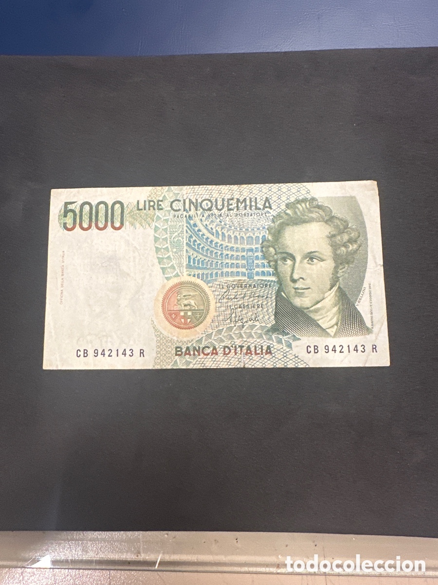 Billetes extranjeros: Billete de Italia 5000 liras a&ntilde;o 1985