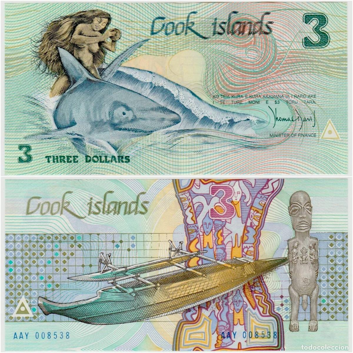 Billetes extranjeros: ISLAS COOK 3 D&Oacute;LARES 1987 Pick 3a n/s AAY008538 SIN CIRCULAR (el de la foto)