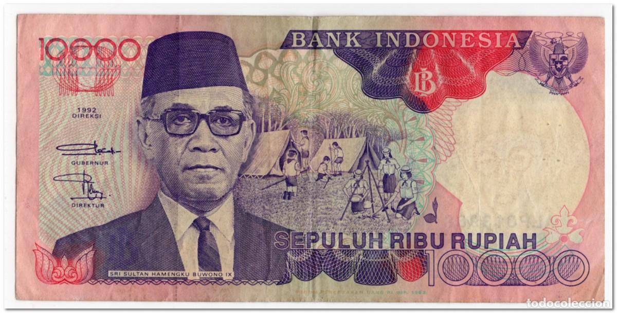Billetes extranjeros: INDONESIA,10000 RUPIAH,1992,P.131a,VF