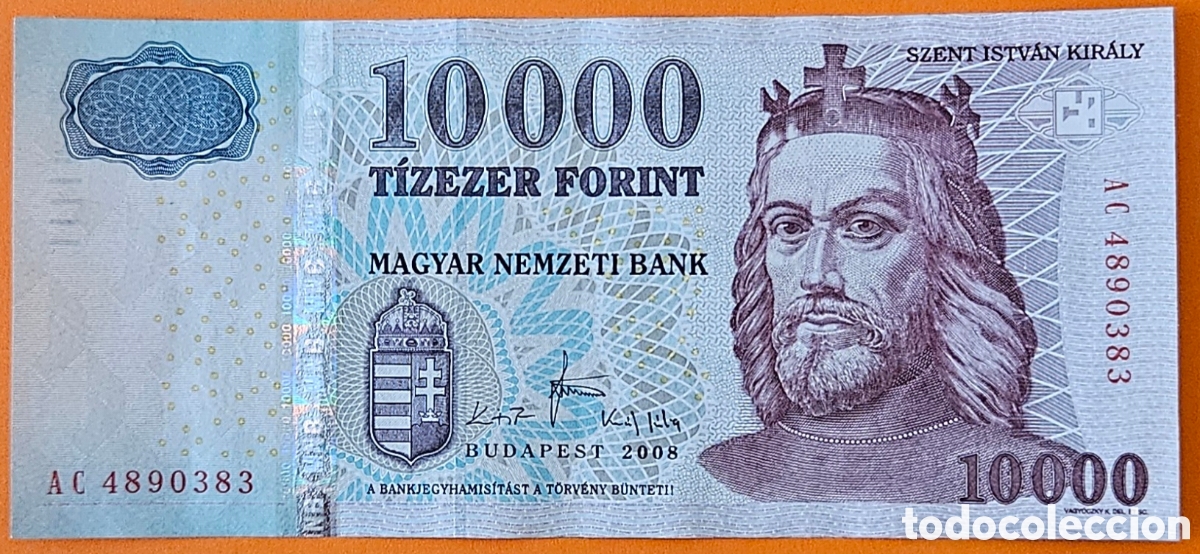 Billetes extranjeros: HUNGR&Iacute;A, 10000 FORINT, 2008.