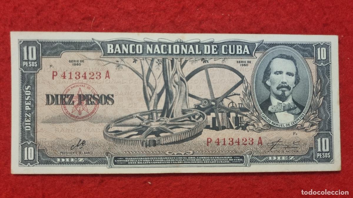 Billetes extranjeros: Q9 BILLETE 10 PESOS CUBA 1960 MBC+ FIRMA CHE GUEVARA ORIGINAL T423