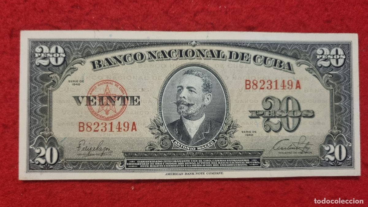 Billetes extranjeros: Q9 BILLETE 20 PESOS CUBA 1949 MBC+ ORIGINAL T149