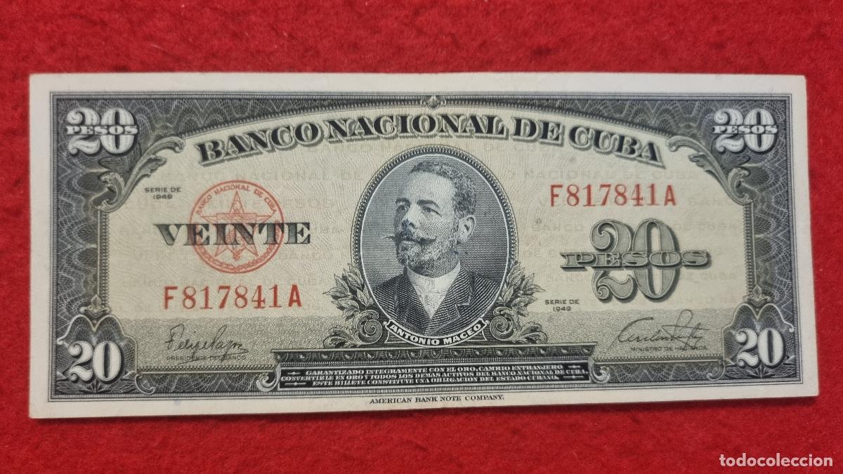 Billets internationaux: Q9 BILLETE 20 PESOS CUBA 1949 MBC+ ORIGINAL T841