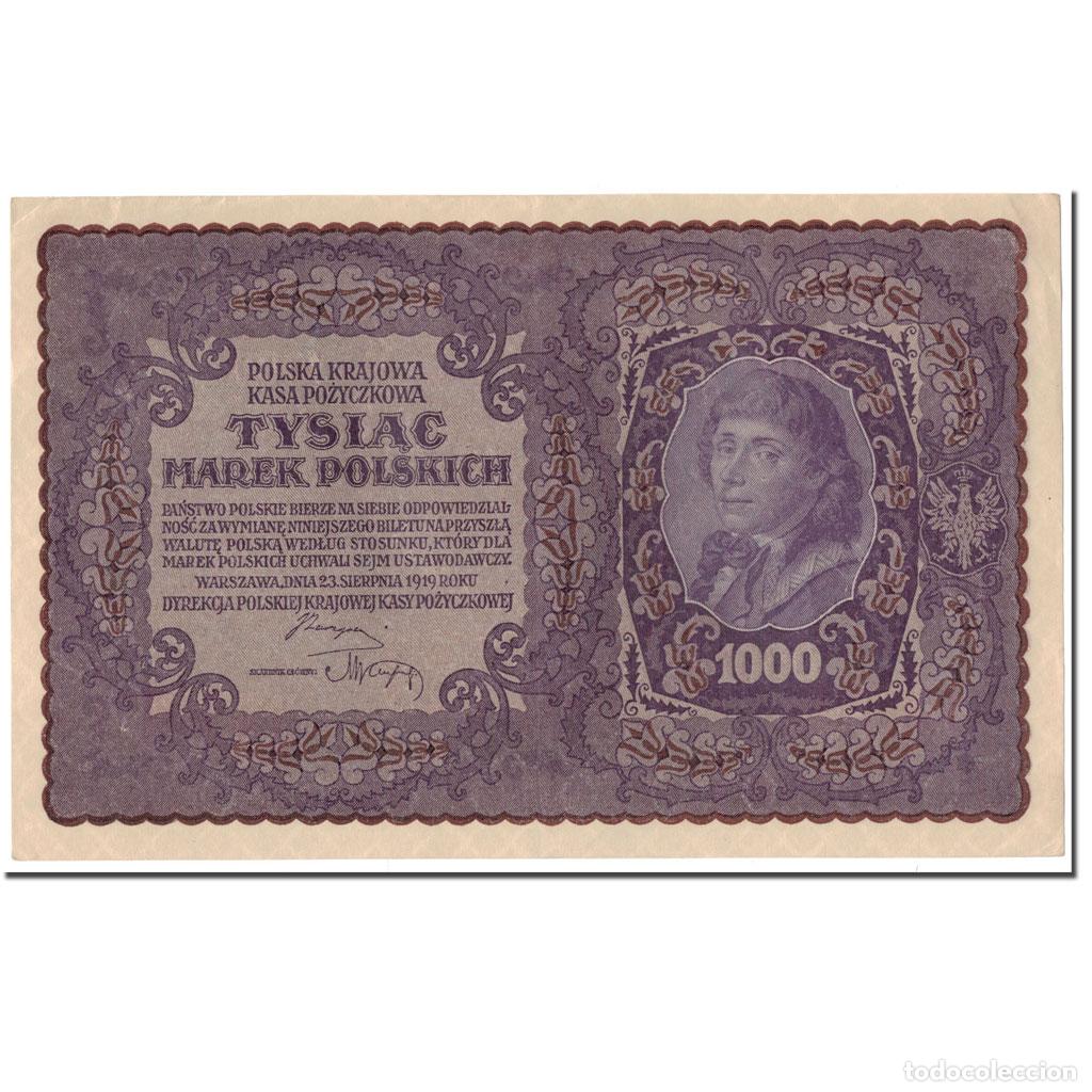 Billetes extranjeros: [#620423] Billete, 1000 Marek, 1919, Polonia, 1919-08-23, KM:29, MBC+