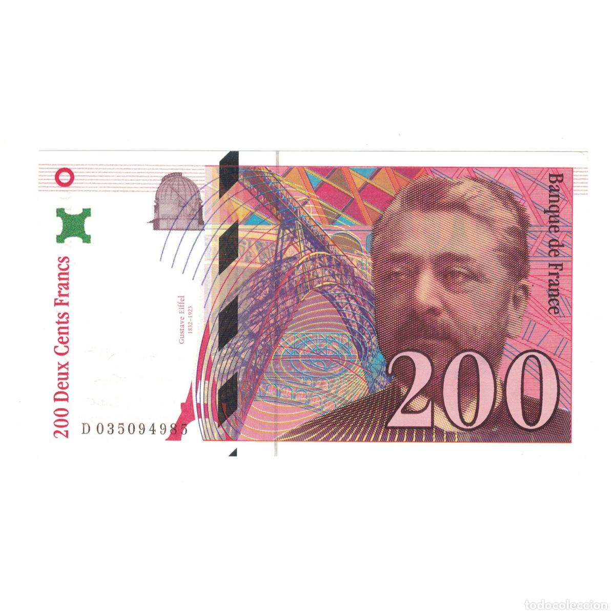 Billetes extranjeros: [#147983] Francia, 200 Francs, Eiffel, 1996, D035094985, SC, Fayette:75.02, KM:159a