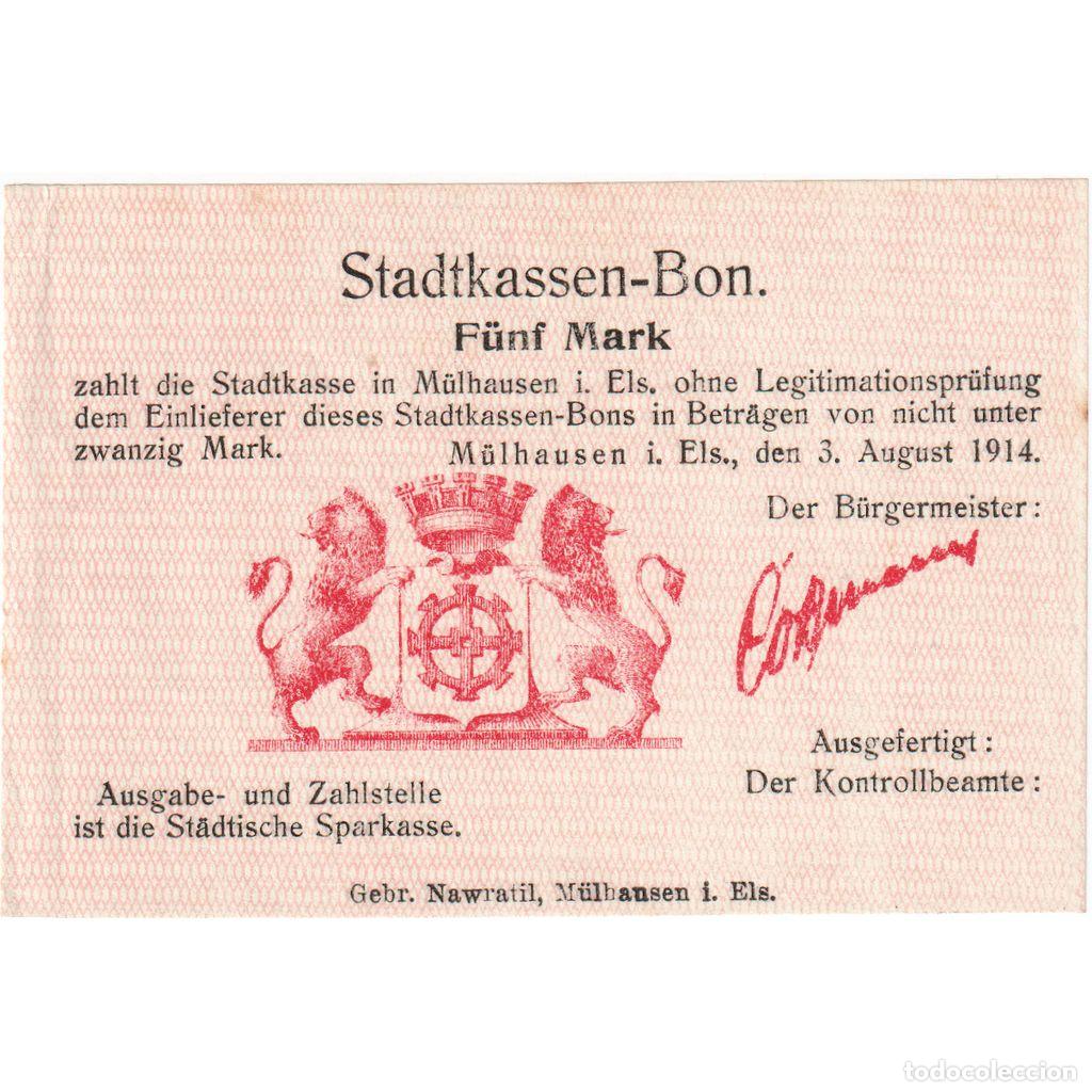 Billetes extranjeros: [#1294686] Francia, 1 Mark, 1914-08-03, SC