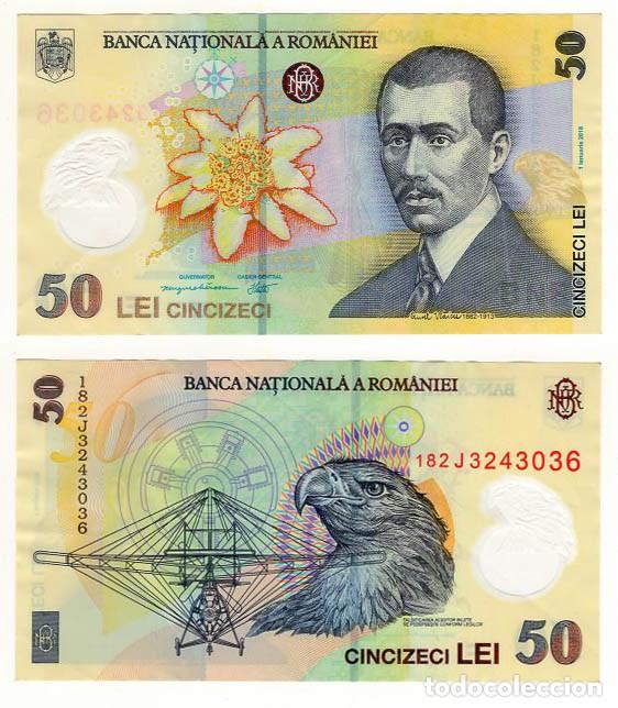 Billetes extranjeros: ~Billete Rumania ~ 50 LEI ~ A&ntilde;o 2018 ~
