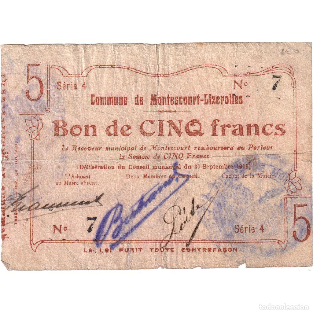 Billetes extranjeros: [#1515319] Francia, 50 Centimes, 1915-09-06, 59, BC+, Pirot:02-531
