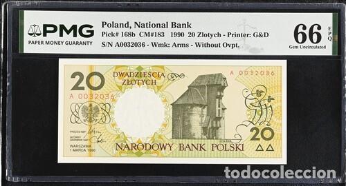 Billetes extranjeros: POLONIA * BILLETE 20 ZLOTYCH 1990 * PMG-66 EPQ (IC-1853)