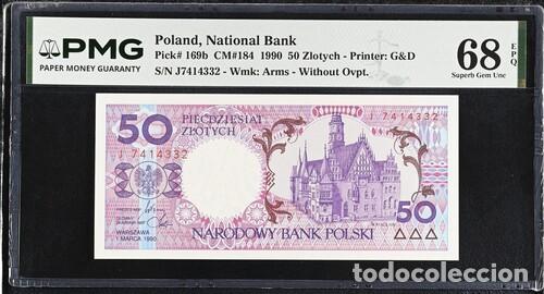 Billetes extranjeros: POLONIA * BILLETE 50 ZLOTYCH 1990 * PMG-68 EPQ (IC-1854)