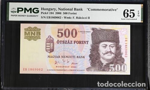 Billetes extranjeros: HUNGRIA * BILLETE 500 FORINT 2006 * PMG-65 EPQ (IC-1870)