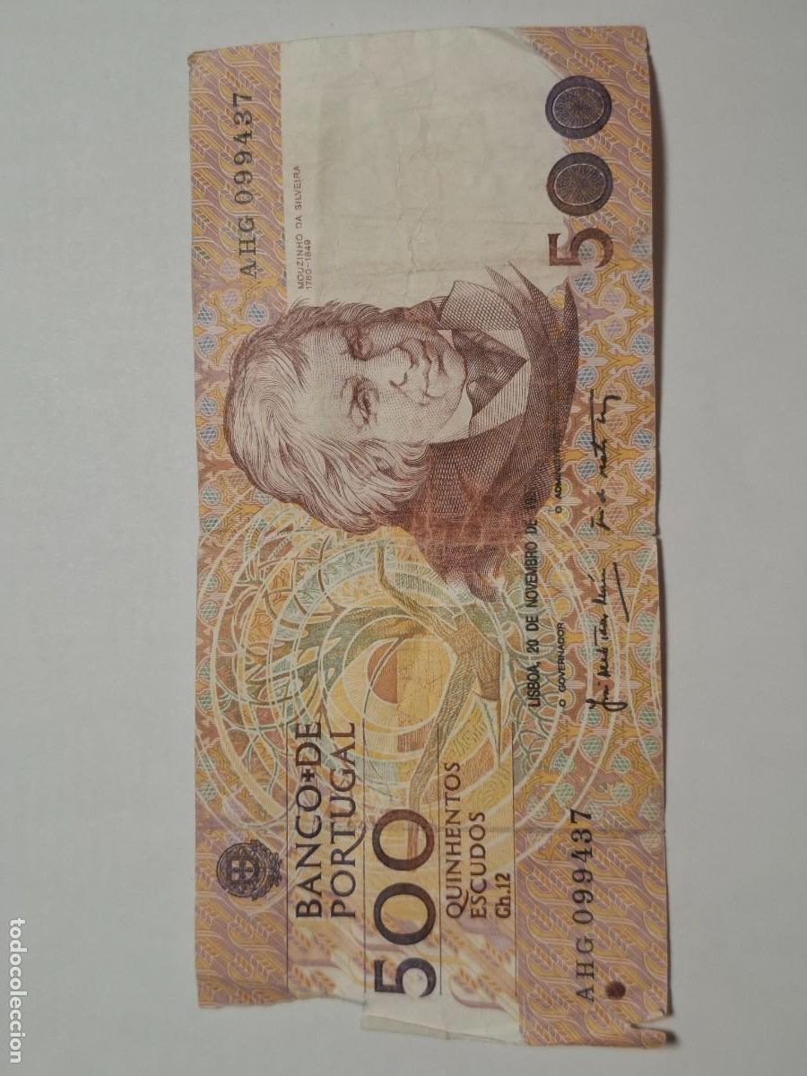 Billetes extranjeros: 500 ESCUDOS DE PORTUGAL DE 1987