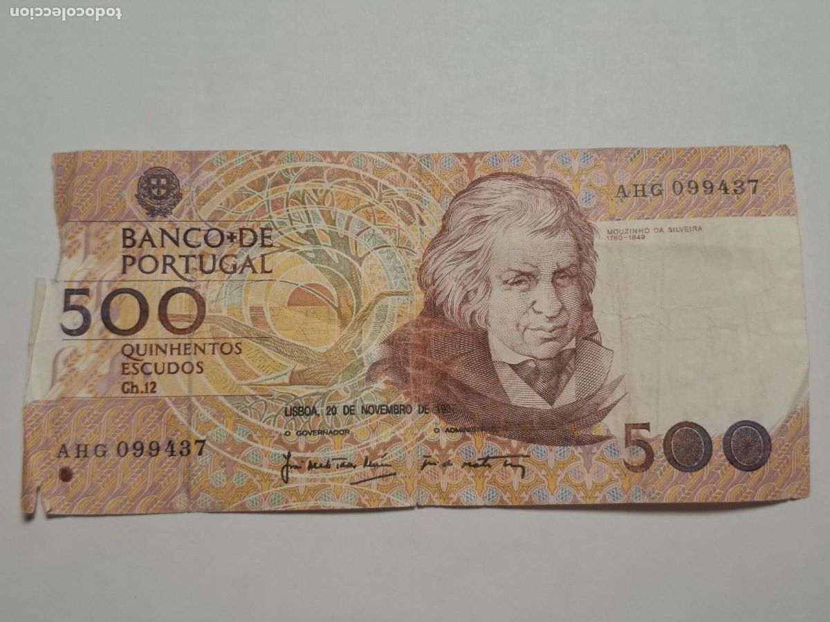 Billetes extranjeros: 500 ESCUDOS DE PORTUGAL DE 1987