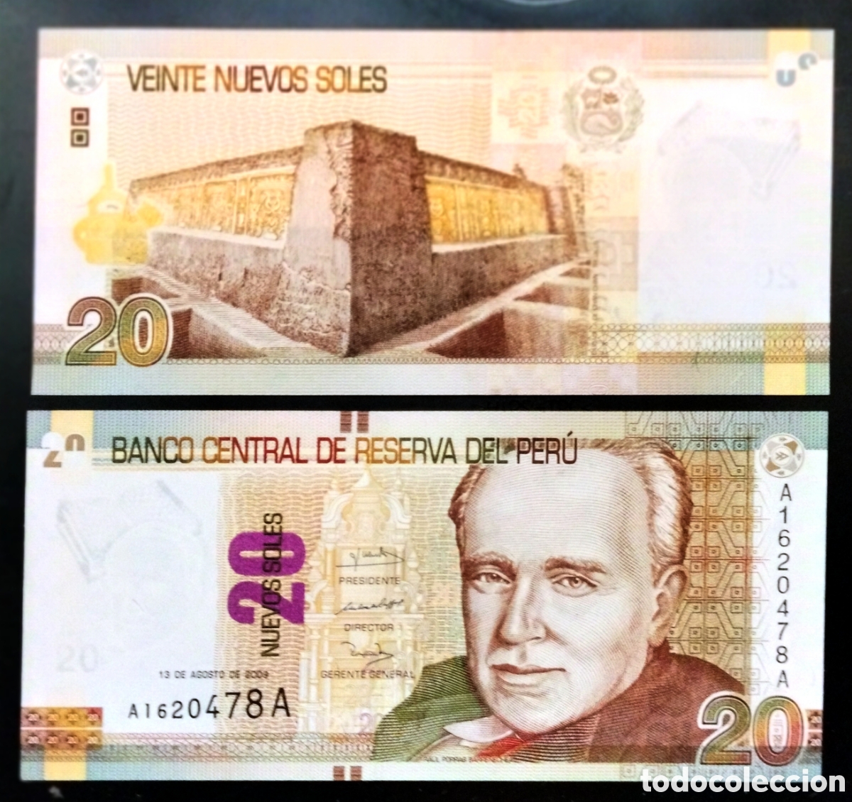 Notas Internacionais: PERU : 20 soles 2009 SC.UNC. PK. # 183