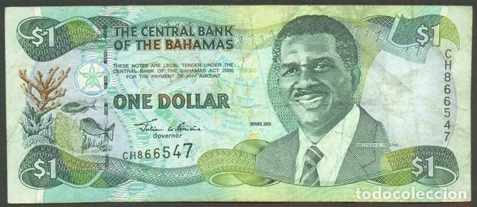 Billetes extranjeros: BAHAMAS. 1$ series 2001. Pick 69.