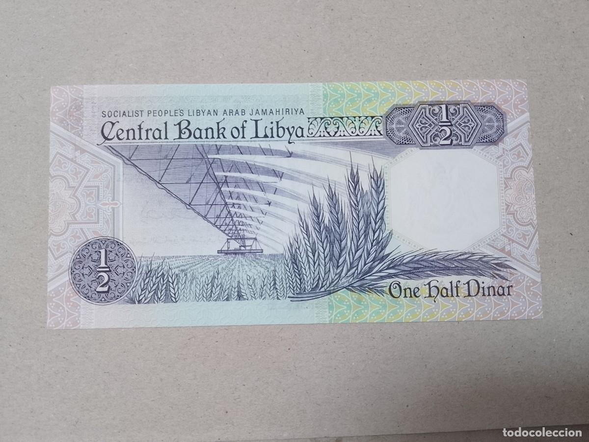 Billetes extranjeros: Billete Libia, 1/2 Dinar, A&ntilde;o 1990, UNC - Foto 2