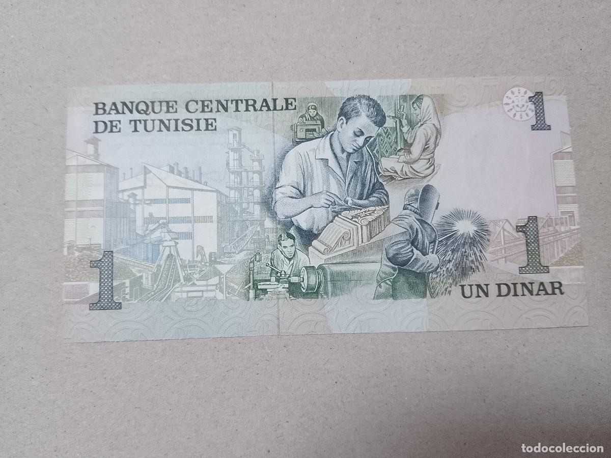 Billetes extranjeros: Billete Tunez, 1 dinar, a&ntilde;o 1973, UNC