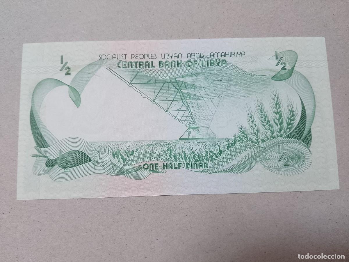 Billetes extranjeros: Billete Libia, 1/2 Dinar, a&ntilde;o 1981, UNC - Foto 1